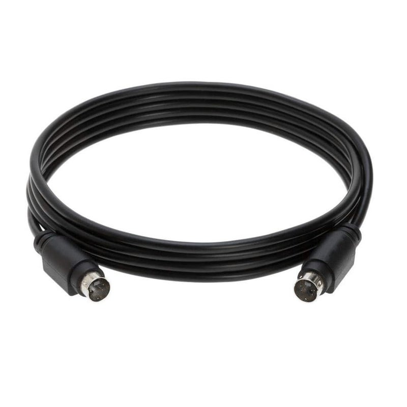 ZYAMY S-Video Cable 6 Feet Mini DIN 4 Pin S-Video Cable Male to Male Gold Plated 4 Pin S-Video Connector Support Video Transfer for TV, S-VHS, VCRs, DVD, Camcorders, Video Cards, 28AWG - Image 1